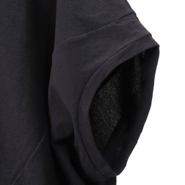 crew neck cocoon wide P/O　BLACK No.10