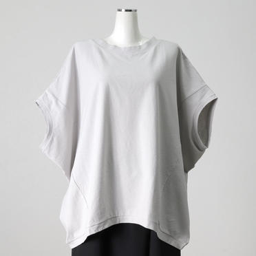 crew neck cocoon wide P/O　L.GRAY No.1