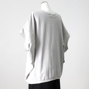 crew neck cocoon wide P/O　L.GRAY No.4