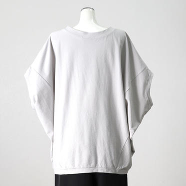 crew neck cocoon wide P/O　L.GRAY No.5