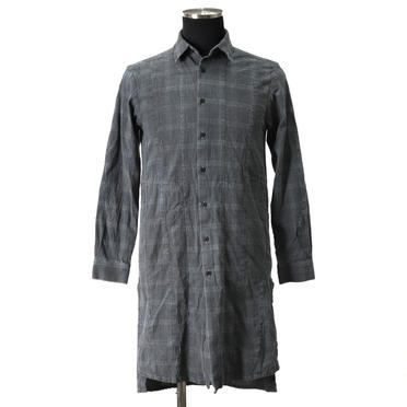 Dyed Check Long Shirts　GREY No.1