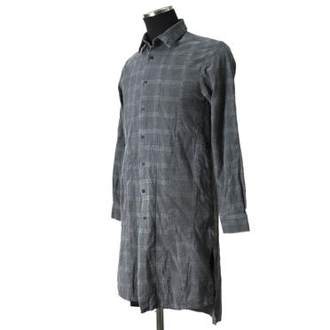 Dyed Check Long Shirts　GREY No.2