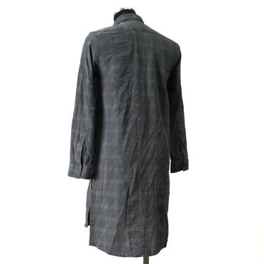 Dyed Check Long Shirts　GREY No.4