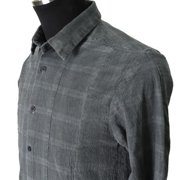 Dyed Check Long Shirts　GREY No.8