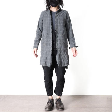 Dyed Check Long Shirts　GREY No.23