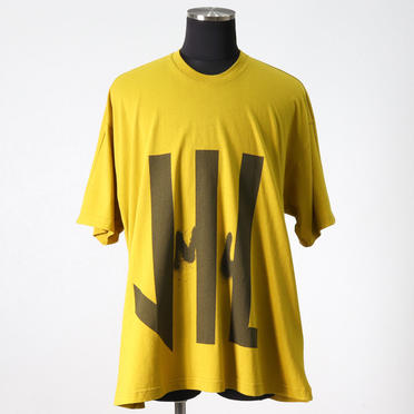 Kamon Print T Shirt　MUSTARD No.1