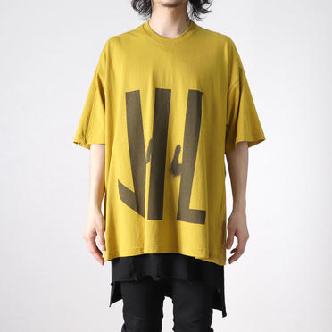 Kamon Print T Shirt　MUSTARD No.13
