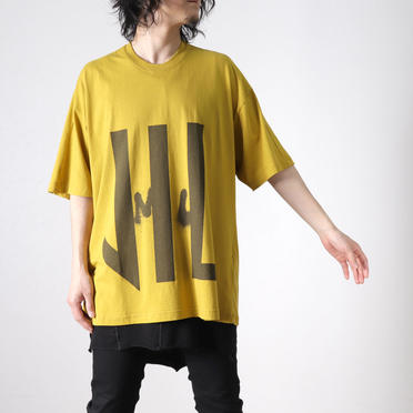 Kamon Print T Shirt　MUSTARD No.17