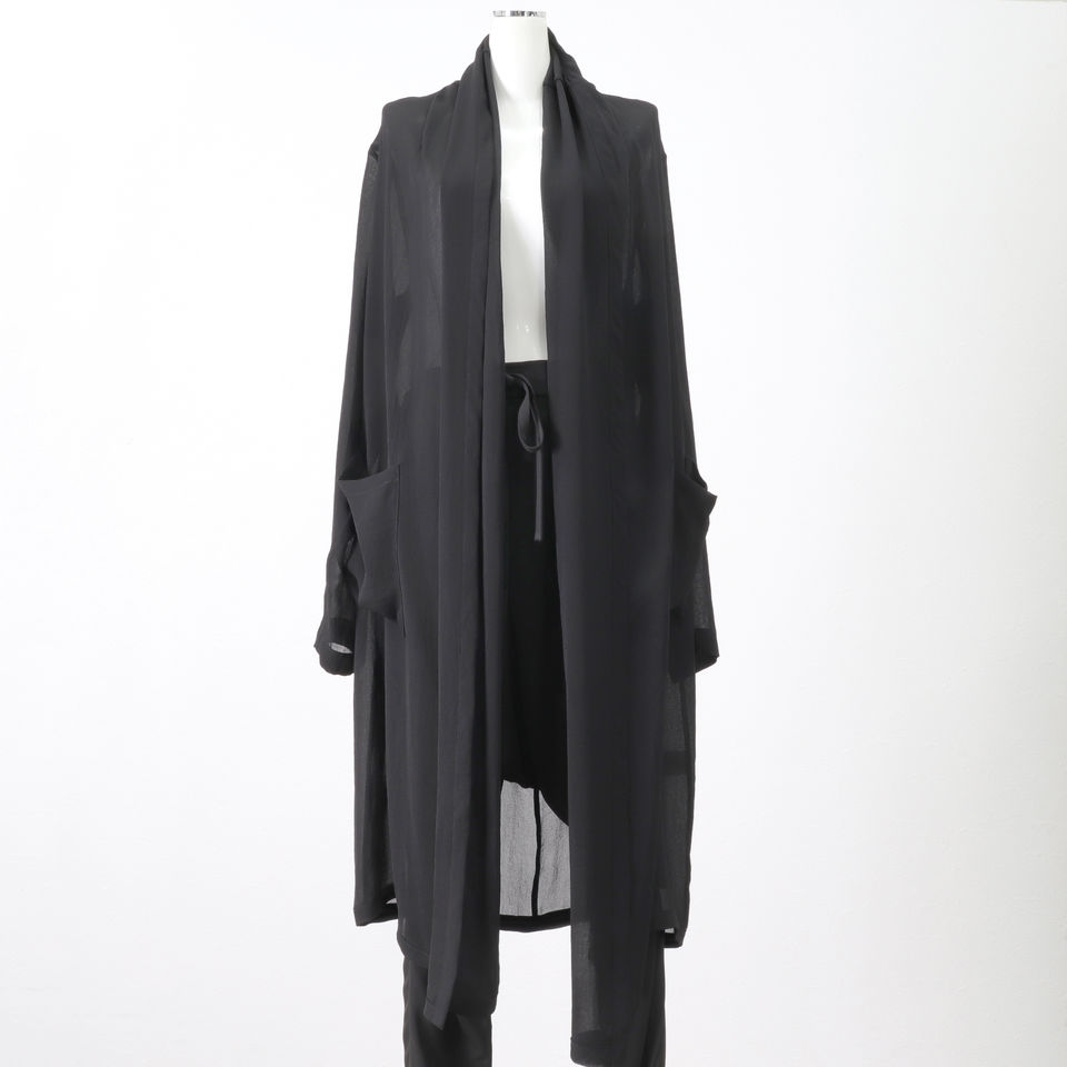 Drape Long Cardigan　BLACK