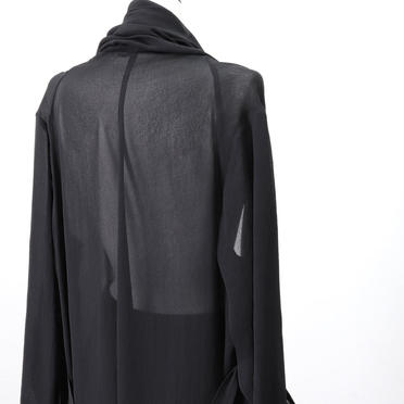 Drape Long Cardigan　BLACK No.8