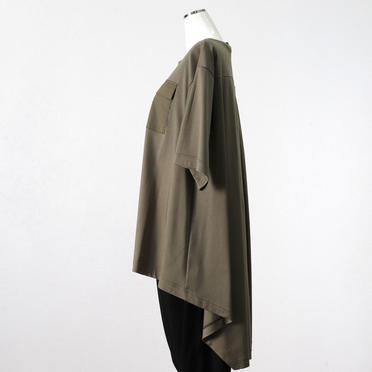 back long t-shirt　KHAKI No.3