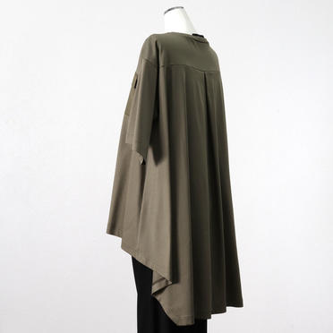 back long t-shirt　KHAKI No.4