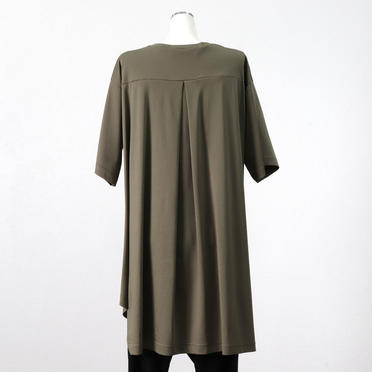 back long t-shirt　KHAKI No.5