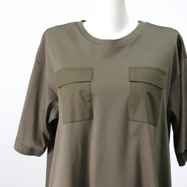 back long t-shirt　KHAKI No.7