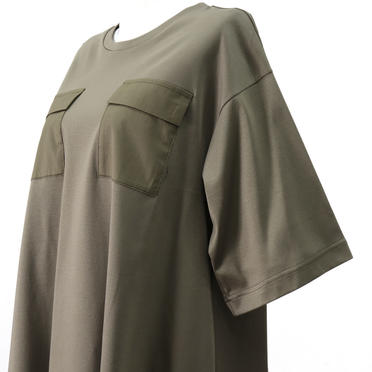 back long t-shirt　KHAKI No.8