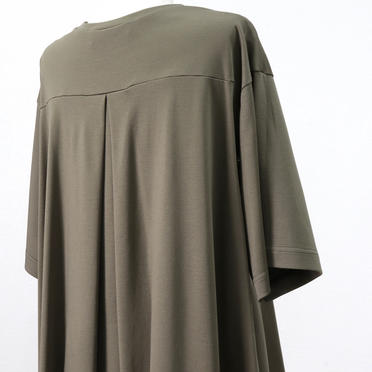 back long t-shirt　KHAKI No.9