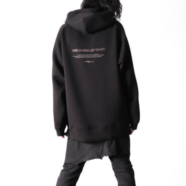 EMBROIDERY LOGO HOODIE　BLACK No.9