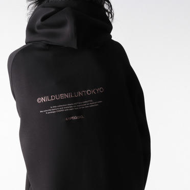 EMBROIDERY LOGO HOODIE　BLACK No.11