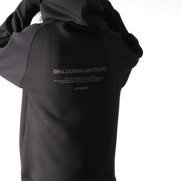 EMBROIDERY LOGO HOODIE　BLACK No.12