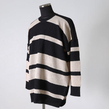 STRIPE KNIT SWEATER　BK×BE No.2