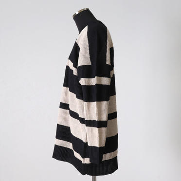 STRIPE KNIT SWEATER　BK×BE No.3