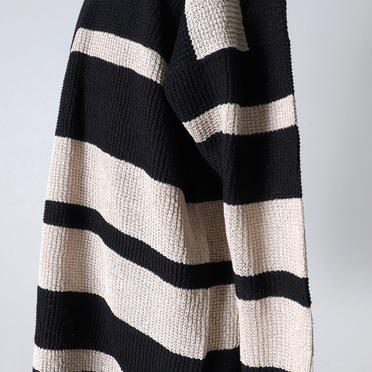 STRIPE KNIT SWEATER　BK×BE No.10