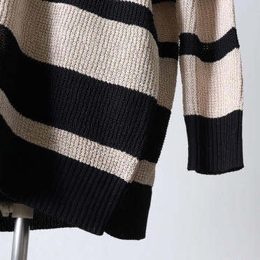 STRIPE KNIT SWEATER　BK×BE No.11