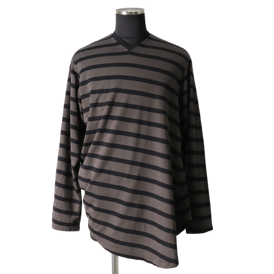 STRIPE LS T-SHIRT　CH×BK