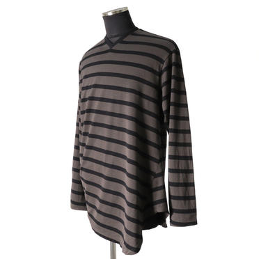 STRIPE LS T-SHIRT　CH×BK No.2