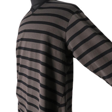 STRIPE LS T-SHIRT　CH×BK No.9