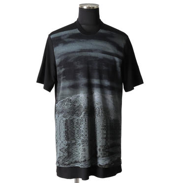 AVALANCHE MESH PRINT T-SHIRT　BLACK No.1