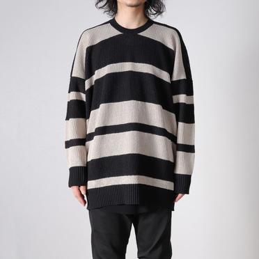 STRIPE KNIT SWEATER　BK×BE No.13