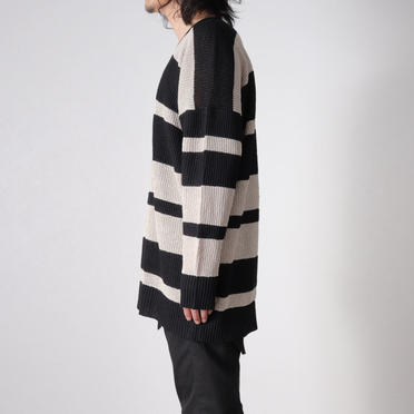 STRIPE KNIT SWEATER　BK×BE No.15