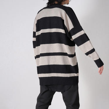 STRIPE KNIT SWEATER　BK×BE No.17