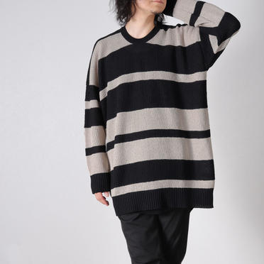 STRIPE KNIT SWEATER　BK×BE No.19