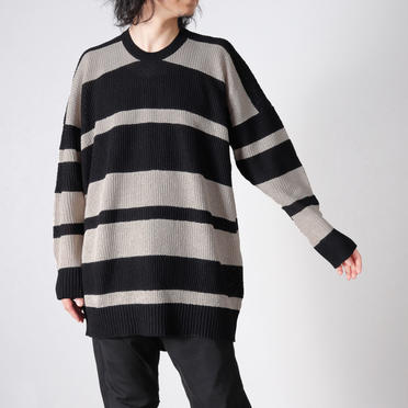 STRIPE KNIT SWEATER　BK×BE No.20