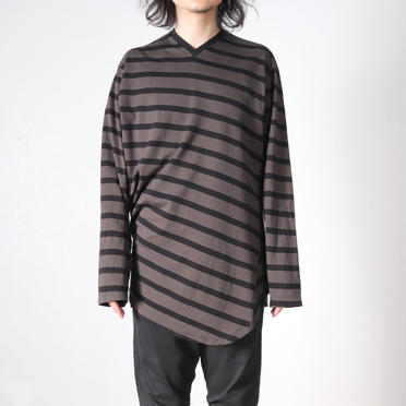 STRIPE LS T-SHIRT　CH×BK No.13