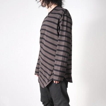 STRIPE LS T-SHIRT　CH×BK No.14