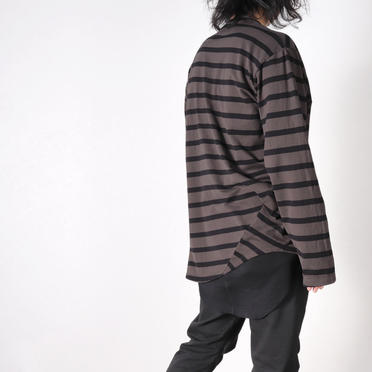 STRIPE LS T-SHIRT　CH×BK No.17