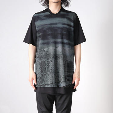 AVALANCHE MESH PRINT T-SHIRT　BLACK No.13