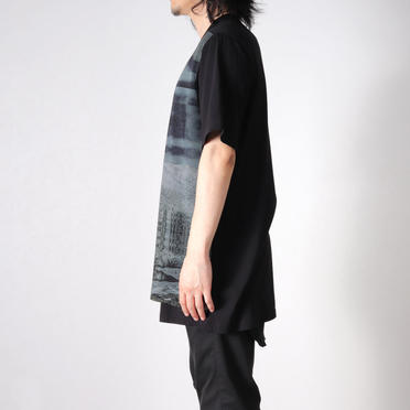 AVALANCHE MESH PRINT T-SHIRT　BLACK No.15