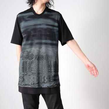 AVALANCHE MESH PRINT T-SHIRT　BLACK No.18