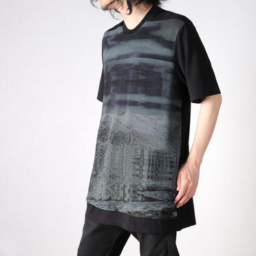 AVALANCHE MESH PRINT T-SHIRT　BLACK No.19