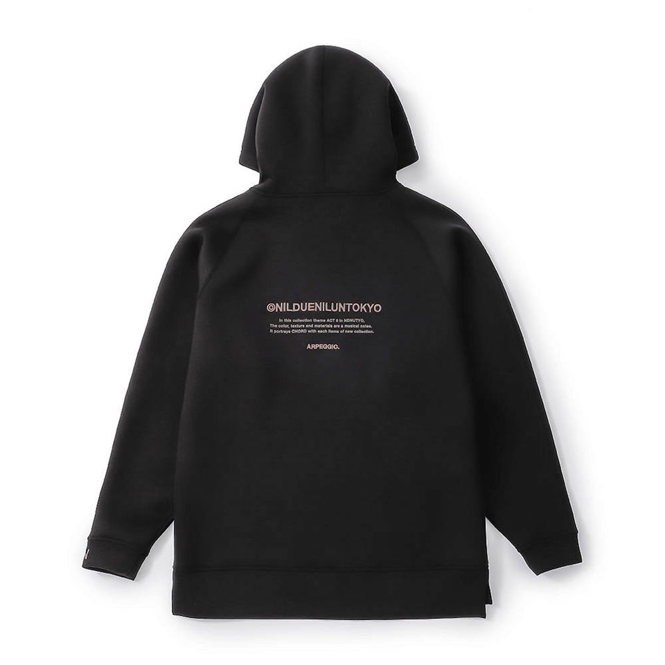 EMBROIDERY LOGO HOODIE　BLACK