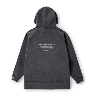 EMBROIDERY LOGO HOODIE　DARK GRAY No.1