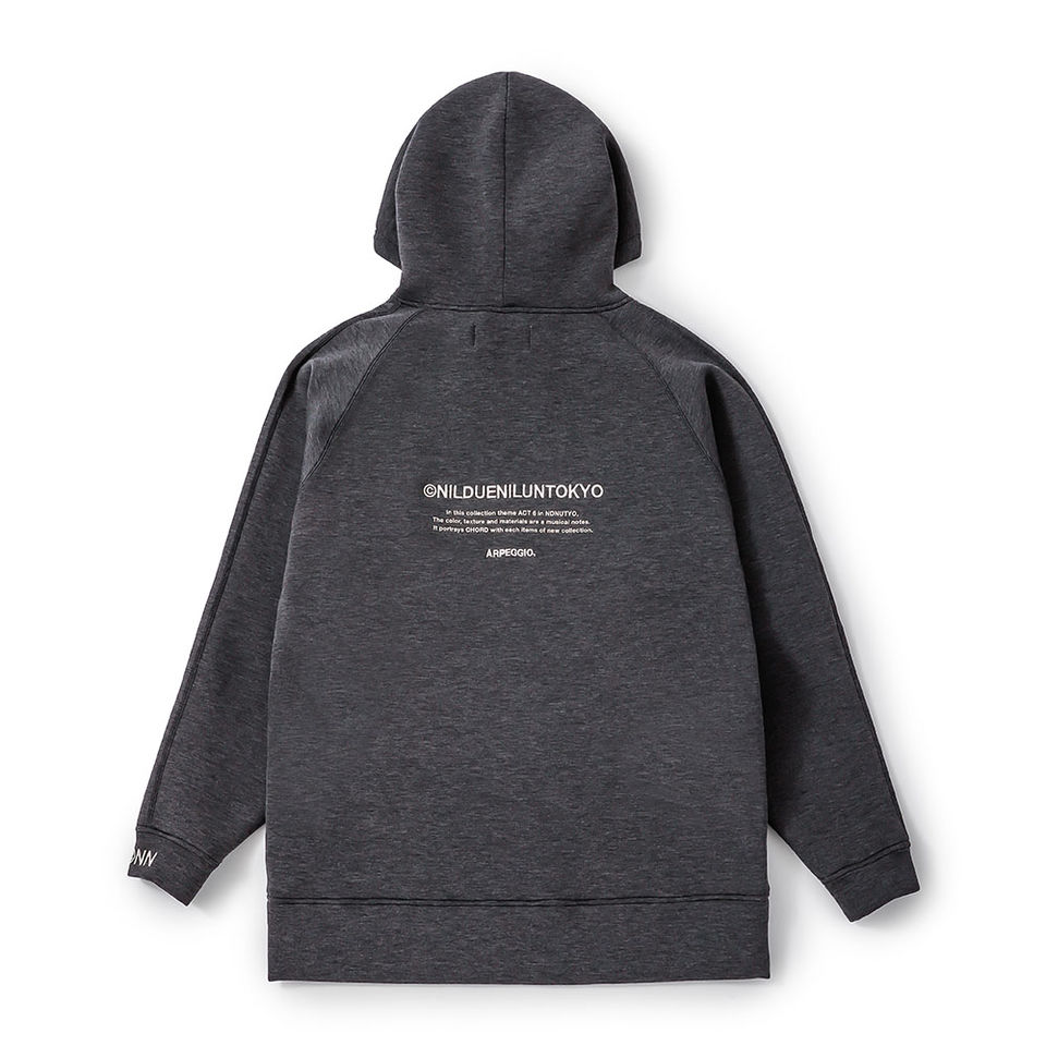 EMBROIDERY LOGO HOODIE　DARK GRAY