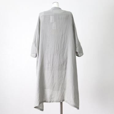 gauze band collar wide shirt　L.GRAY No.5