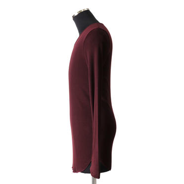 テンセルナイロン テレコ カットソー　DEEP BORDEAUX No.3