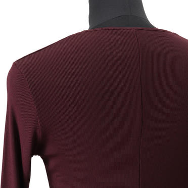 テンセルナイロン テレコ カットソー　DEEP BORDEAUX No.8