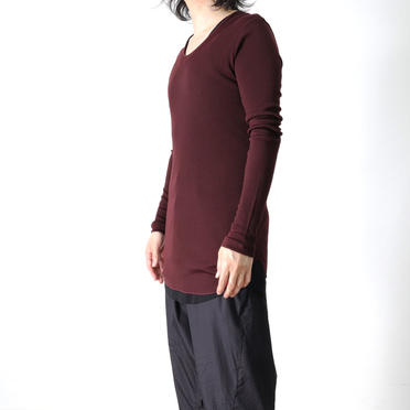 テンセルナイロン テレコ カットソー　DEEP BORDEAUX No.12